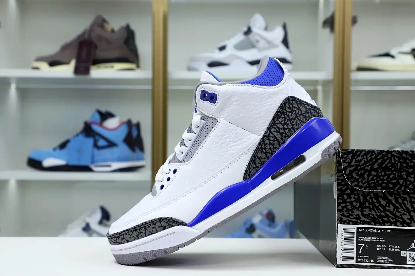 (CT8532-145) BLUE' AIR JORDAN 'RACER 3 RETRO 0521
